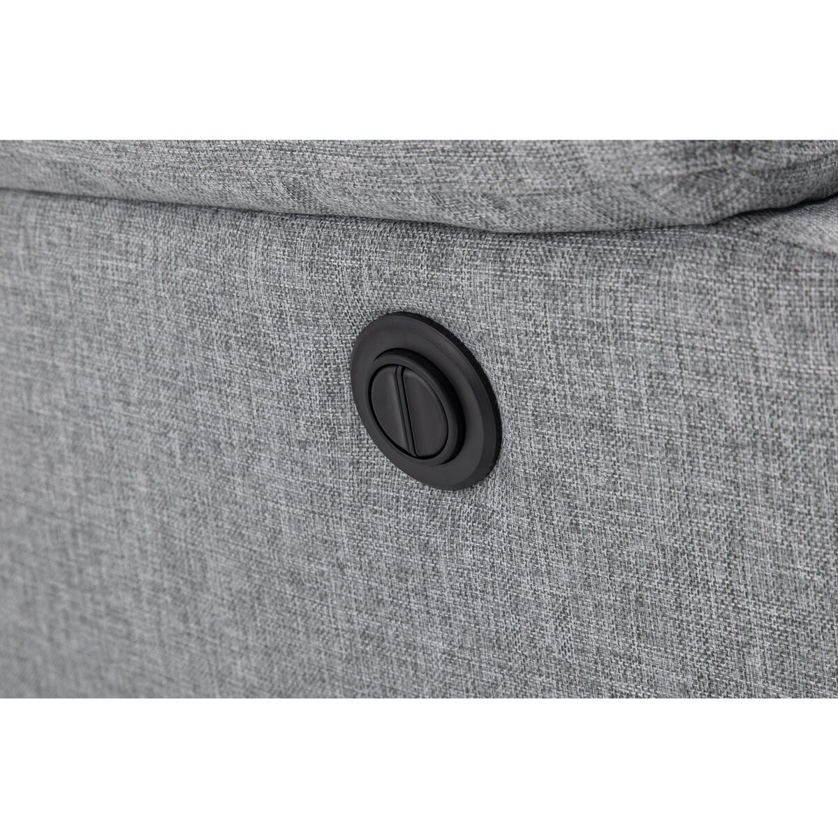 Canapé relax électrique HELENA 2 ou 3 places tissu gris clair