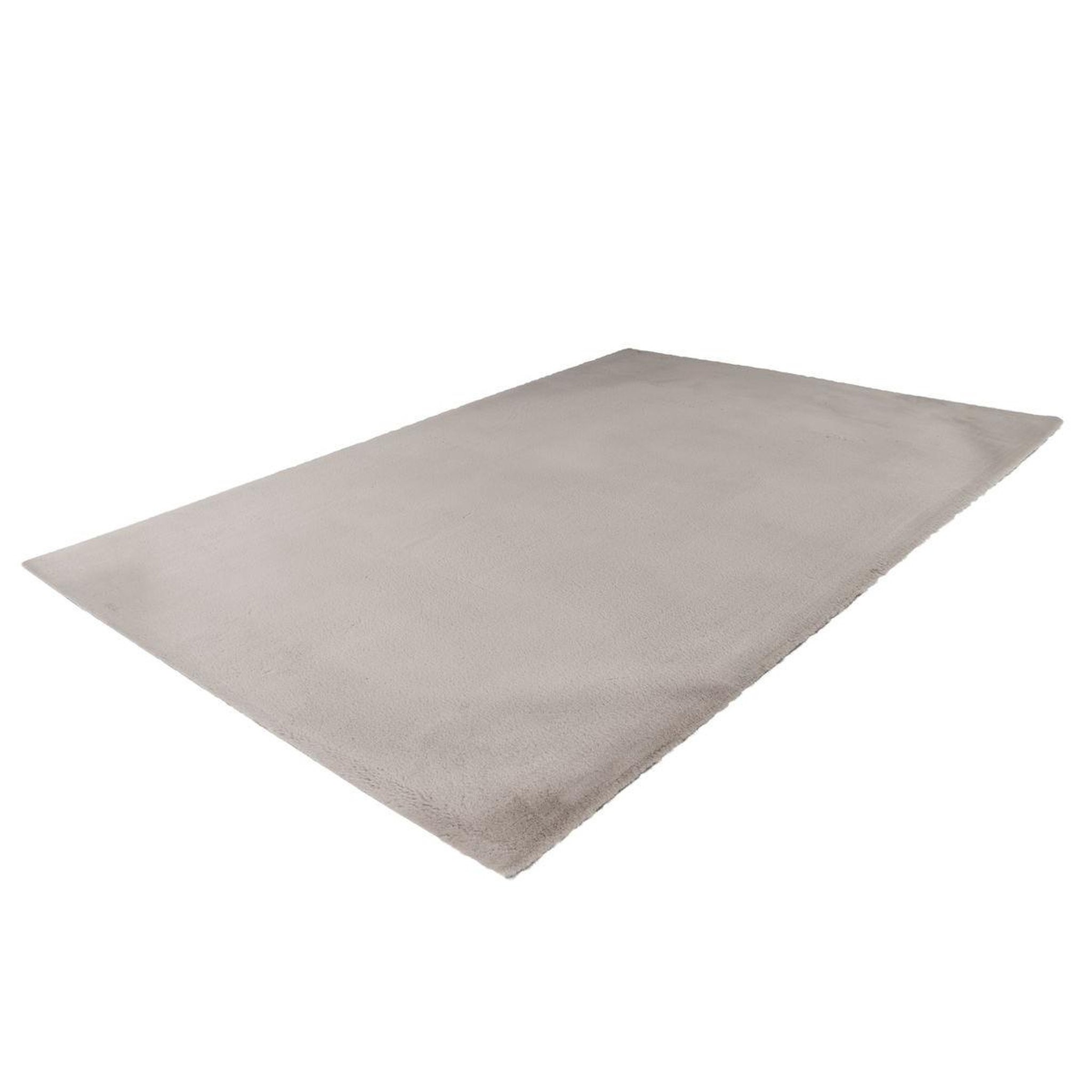 Voir la diapositive 2 : Paris Prix Tapis Uni Doux à Poils Longs  Rabbit  Argent