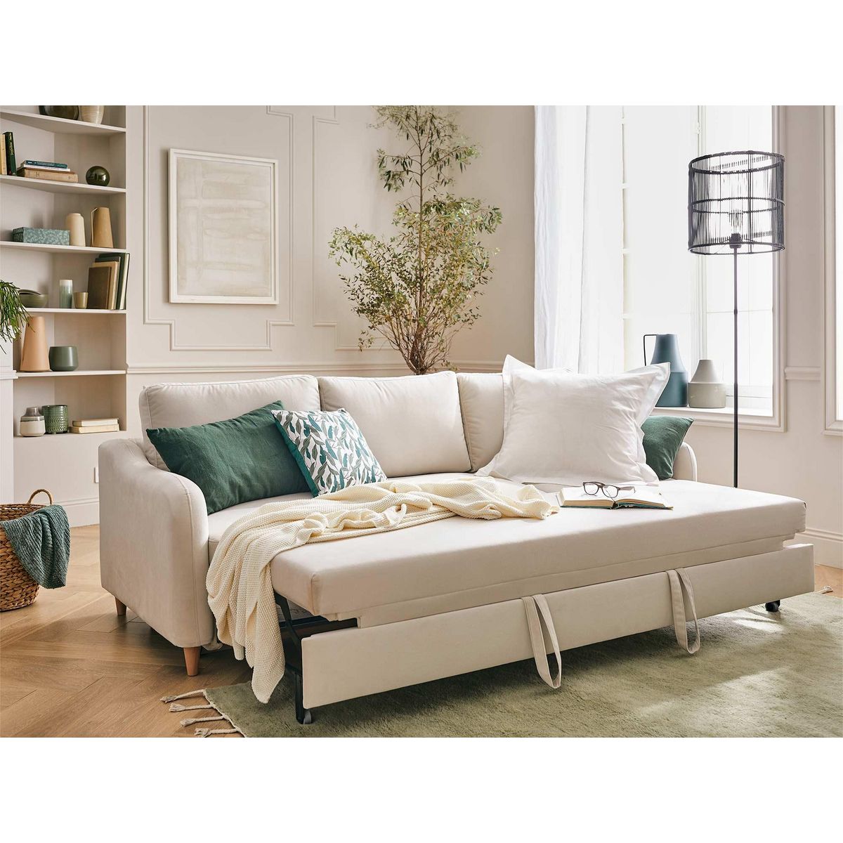 LISA DESIGN Will - canapé 3 places - convertible - en tissu