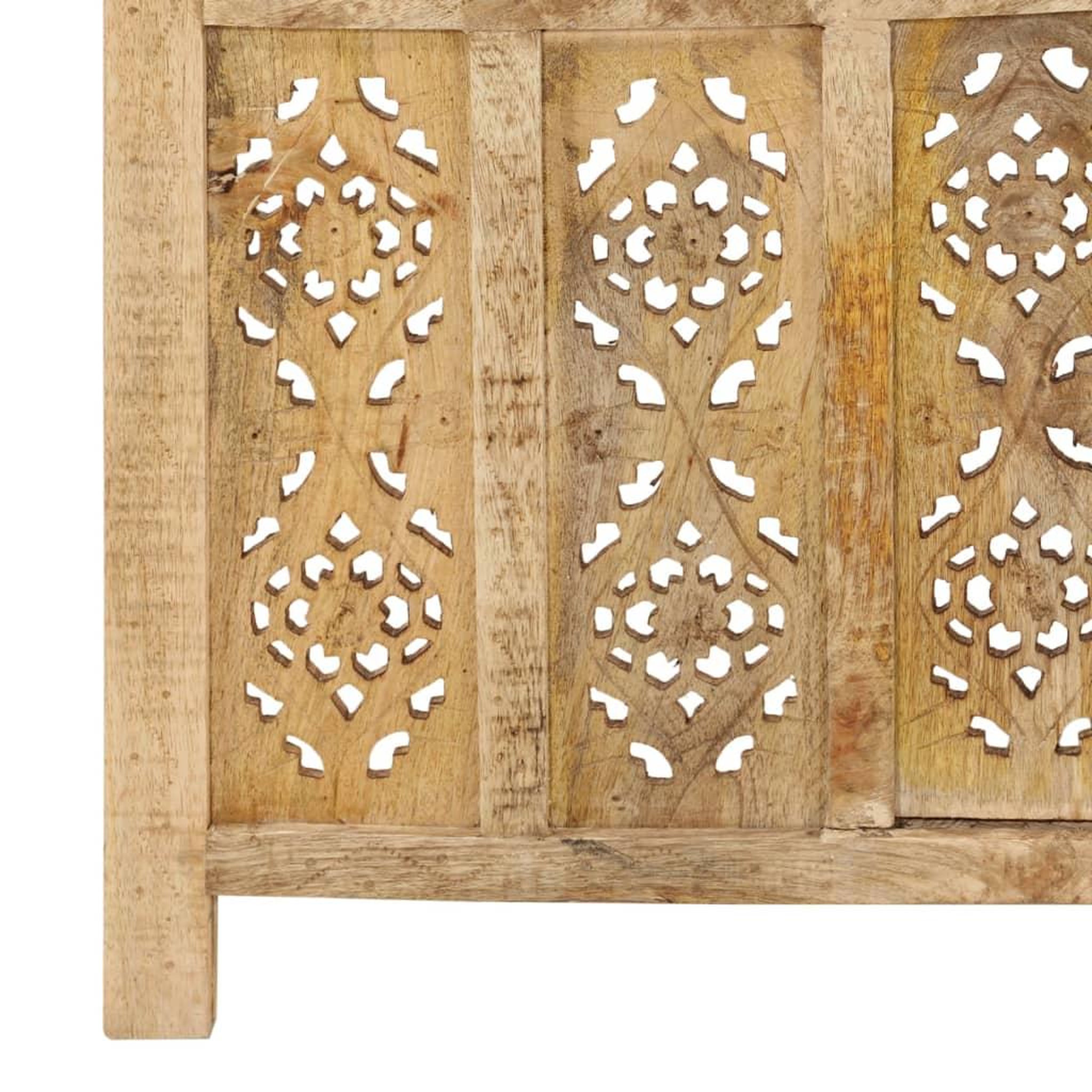 Voir la diapositive 5 : VIDAXL Cloison de separation 3 panneaux 120x165 cm Bois de manguier