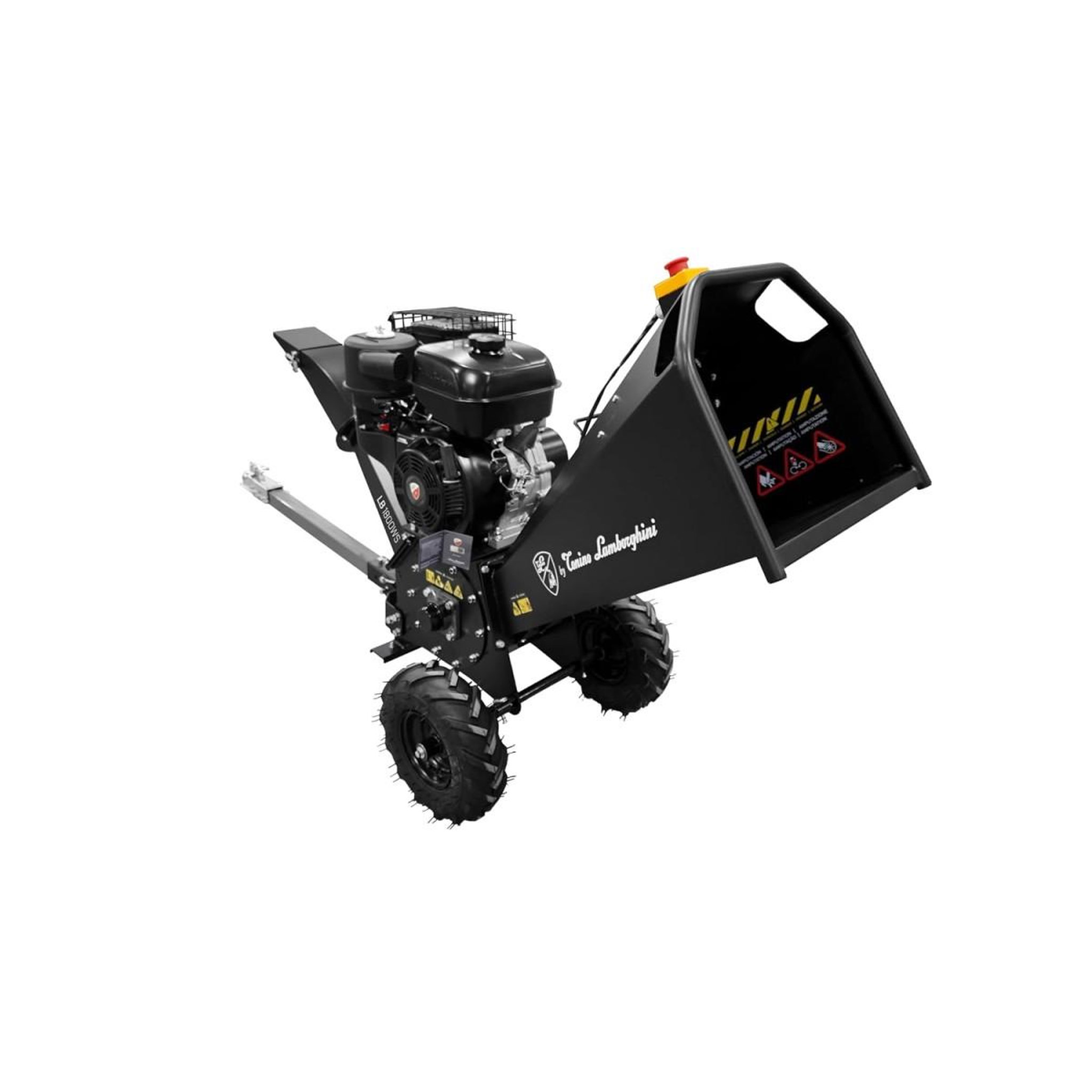 Voir la diapositive 5 : BY TONINO LAMBORGHINI GARDEN MACHINERY Broyeur de végétaux thermique 18cv 459cm³ moteur 4t coupe ø120 mm max démarrage manuel tonino lamborghini