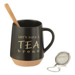 Paris Prix Tasse Avec cuillère et Boule à Thé  Tea Break  23cm Noir