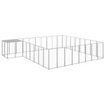 VIDAXL Chenil Argente 20,57 m^2 Acier