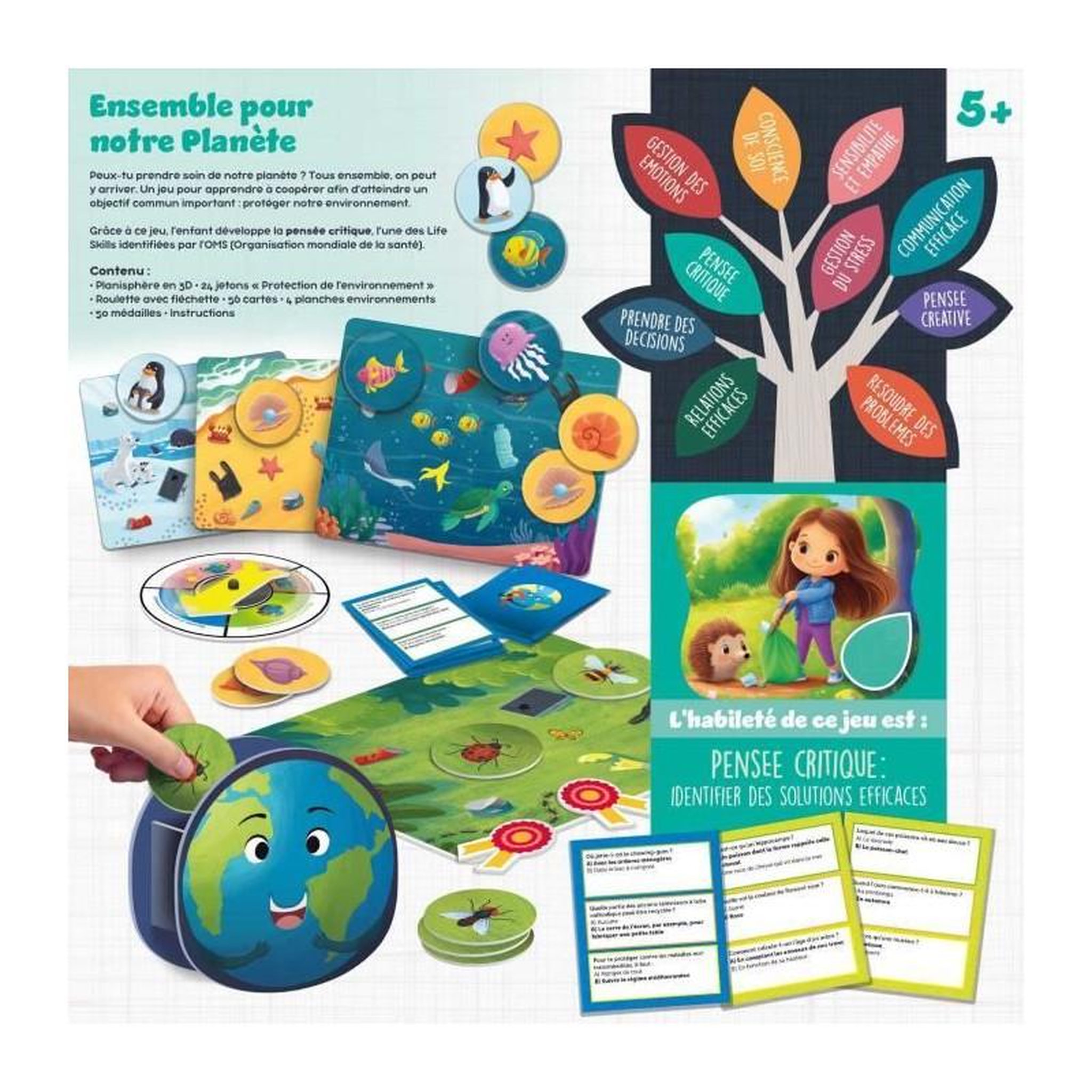 Voir la diapositive 2 : LISCIANI GIOCHI Ensemble pour la planete - Jeu de Plateau - LIFE SKILLS - Plateau illustré