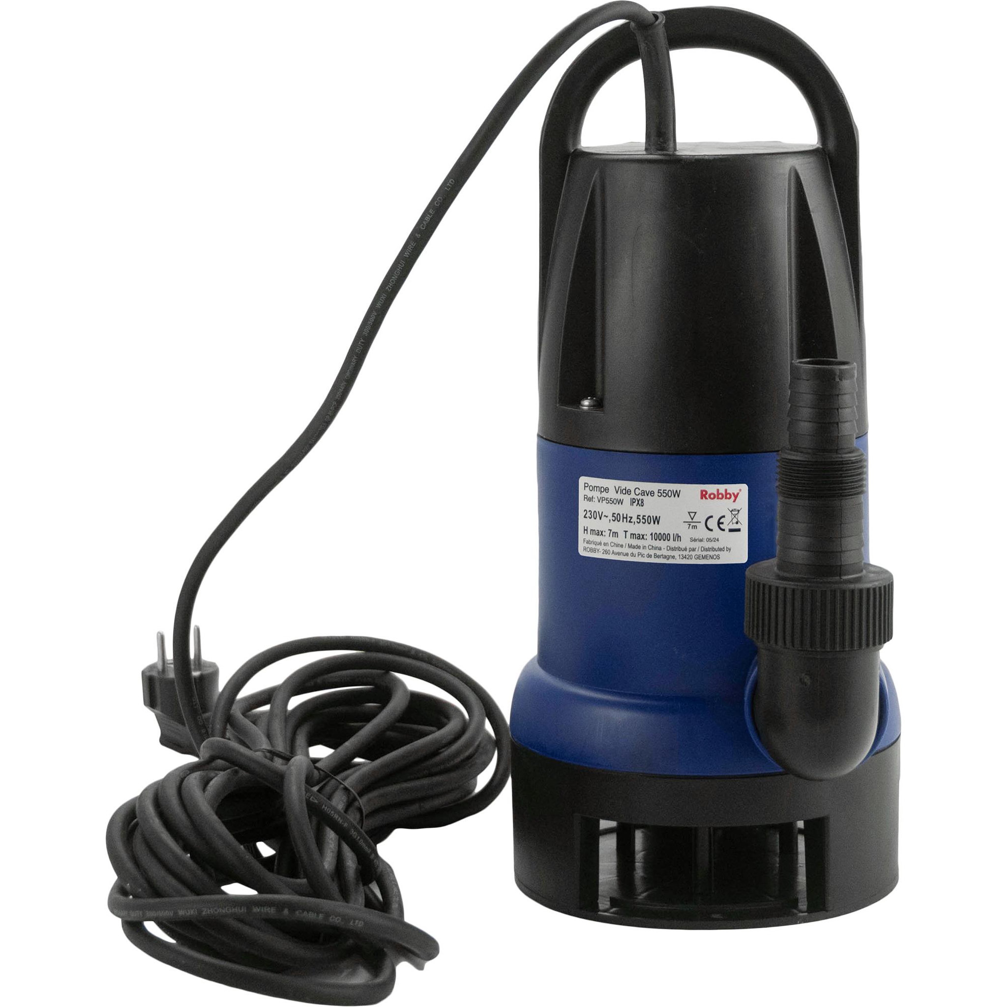 Voir la diapositive 4 : Robby Pompe immergée automatique à flotteur intégré 550w - vp550w