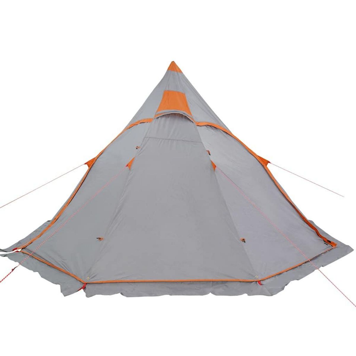 VIDAXL Tente de camping tipi 5 personnes gris impermeable