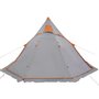 Voir la diapositive 5 : VIDAXL Tente de camping tipi 5 personnes gris impermeable