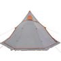 Voir la diapositive 5 : VIDAXL Tente de camping tipi 5 personnes gris impermeable
