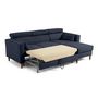 Voir la diapositive 4 : BEST MOBILIER Alicante - canapé d'angle réversible convertible avec têtières - coffre - 4 places - en tissu texturé