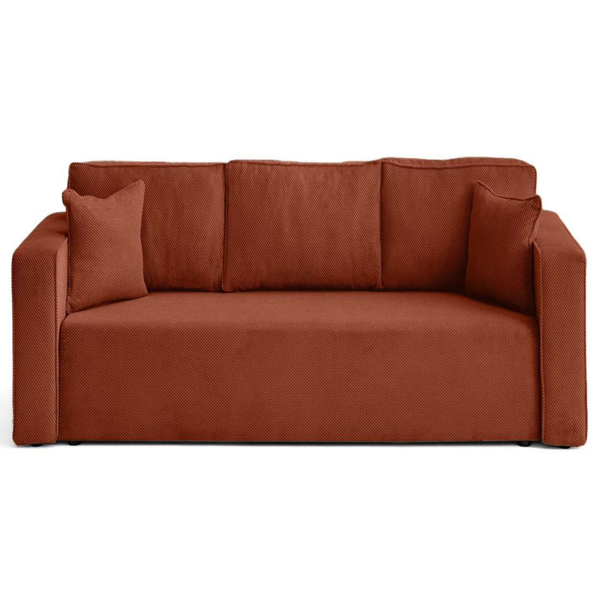 Voir la diapositive 1 : BEST MOBILIER Topaze - canapé droit 3 places convertible avec coffre en velours texturé