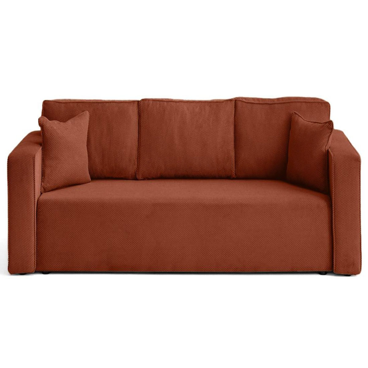 BEST MOBILIER Topaze - canapé droit 3 places convertible avec coffre en velours texturé