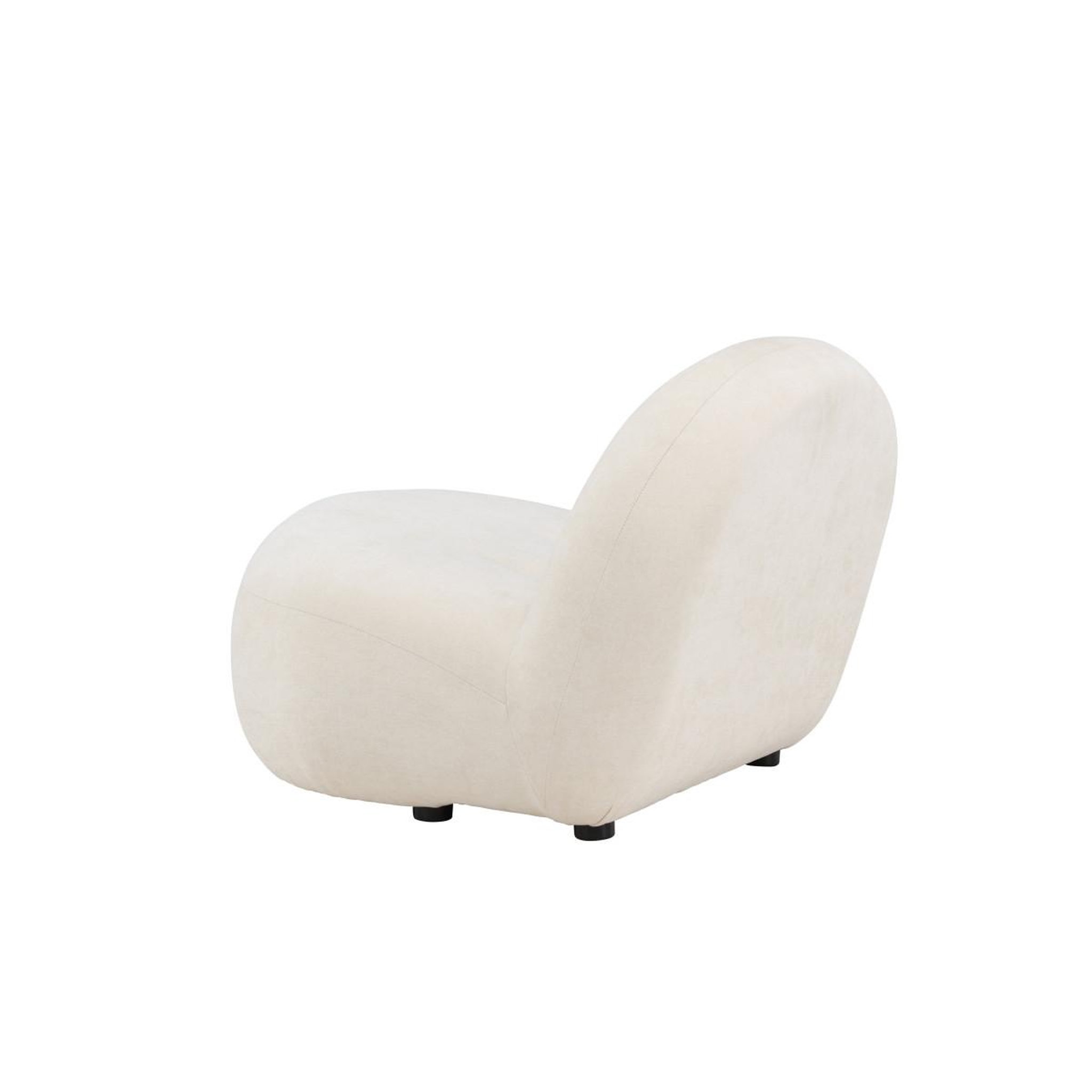 Voir la diapositive 5 : Paris Prix Fauteuil Design en Tissu  Omaha  84cm Blanc