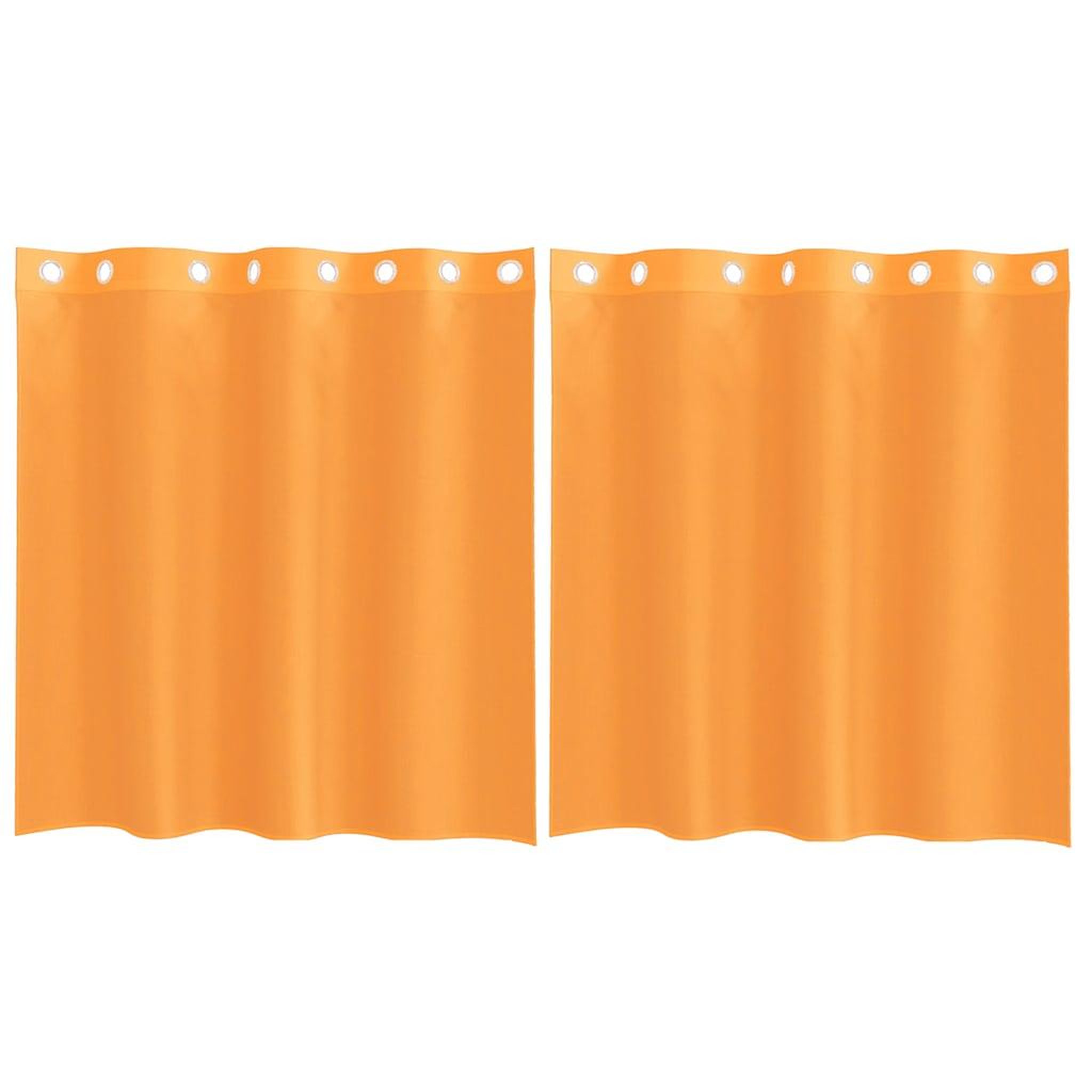 Voir la diapositive 2 : VIDAXL Rideaux en voile avec œillets 2 pcs orange 140x140 cm