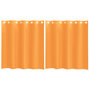 Voir la diapositive 2 : VIDAXL Rideaux en voile avec œillets 2 pcs orange 140x140 cm