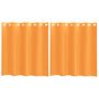 Voir la diapositive 2 : VIDAXL Rideaux en voile avec œillets 2 pcs orange 140x140 cm