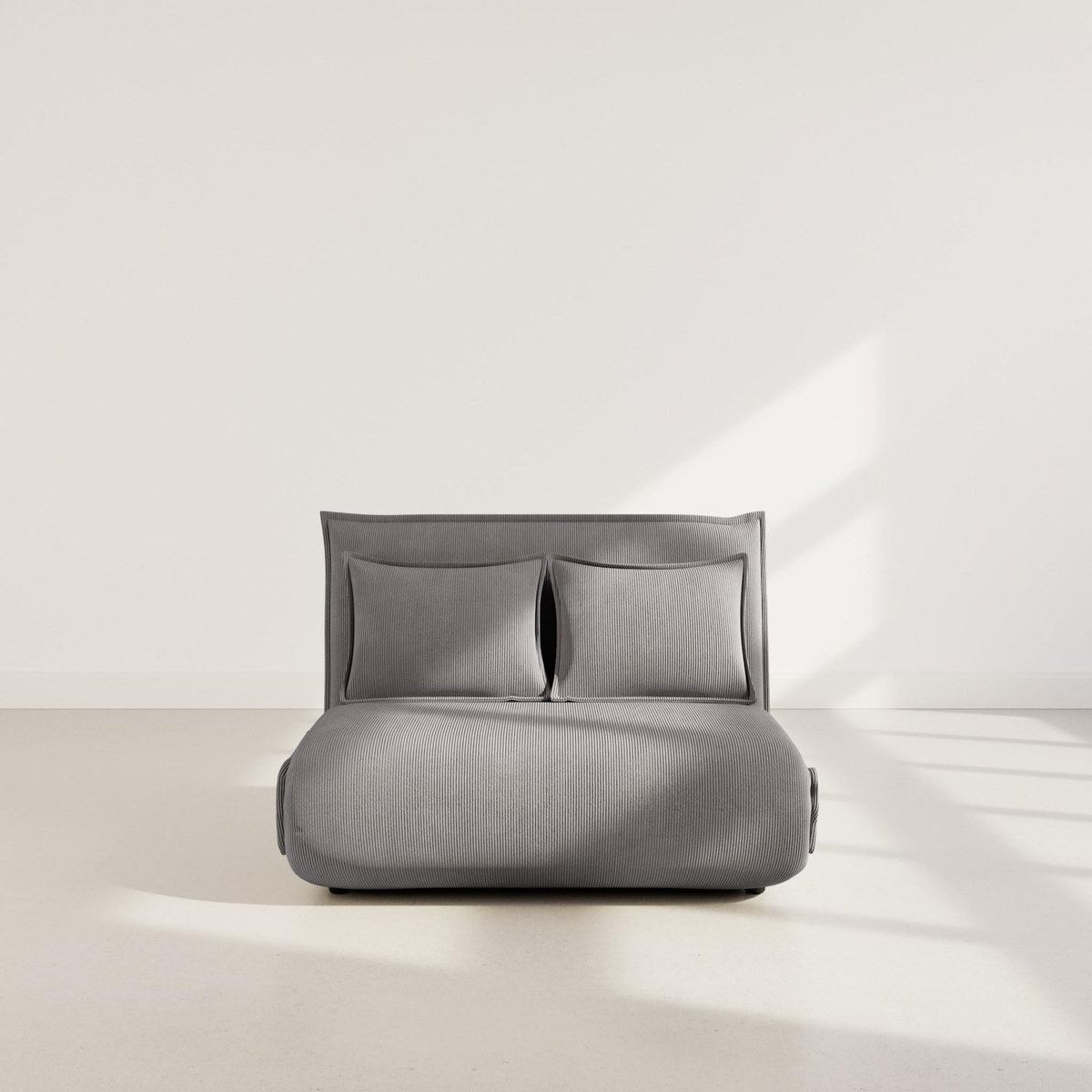 BEST MOBILIER Candice - banquette 2 places convertible clic-clac en velours côtelé