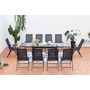 Voir la diapositive 3 : CONCEPT USINE Table de jardin extensible 10 fauteuils en alu et toile PVC BRESCIA