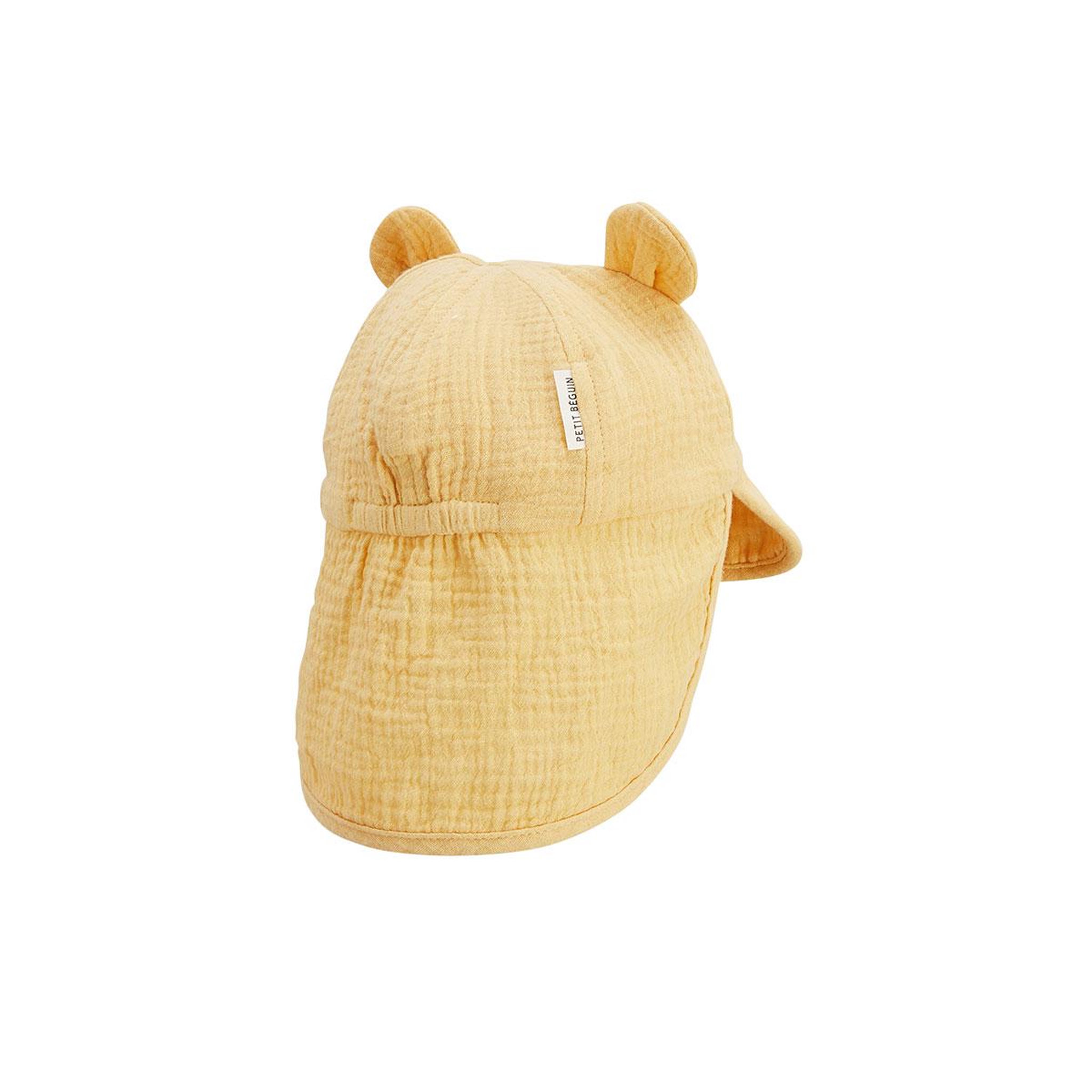 Voir la diapositive 2 : Petit Béguin Casquette cache-cou bébé en gaze de coton camila