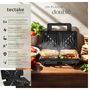 Voir la diapositive 2 : tectake Appareil à sandwichs avec boîtier en aluminium résistant à la chaleur, 1000 W argent
