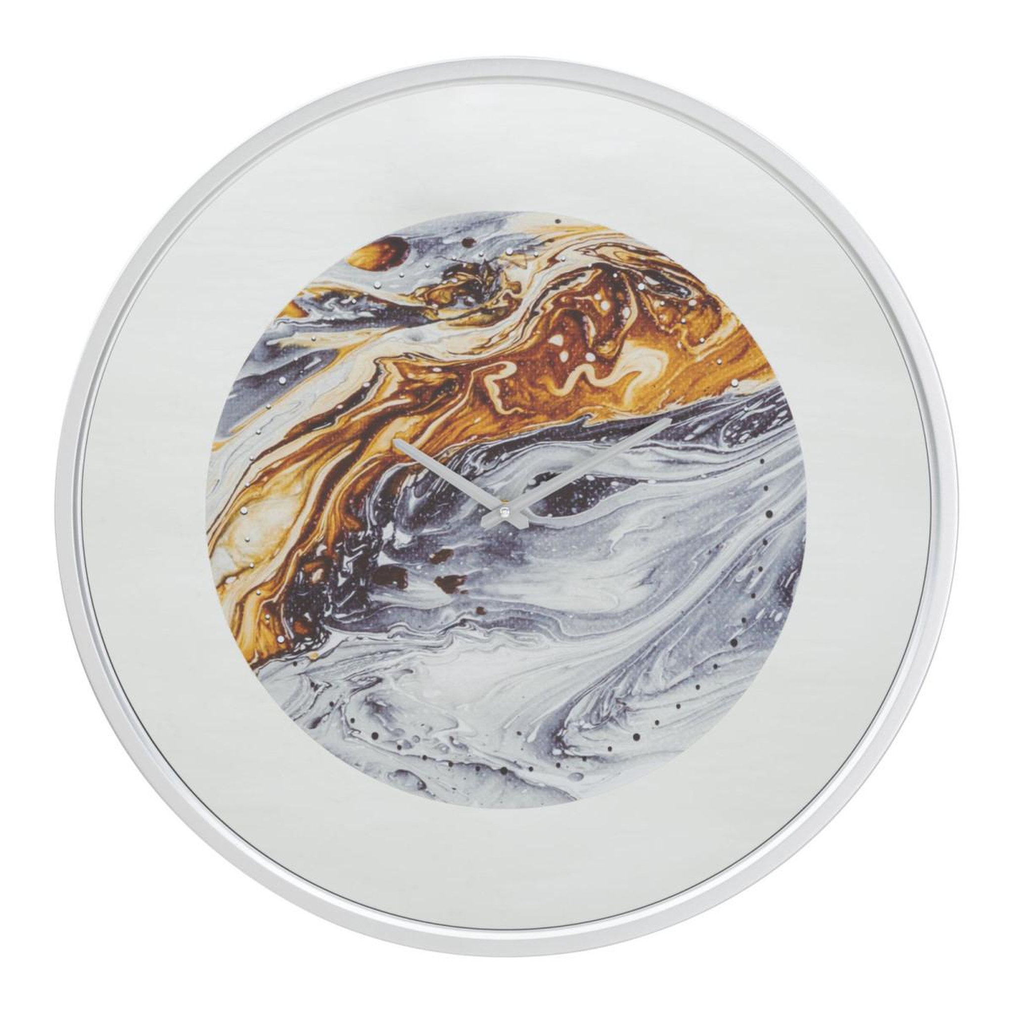 Paris Prix Horloge murale en verre  miroir grey  60cm multicolore