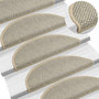 Voir la diapositive 1 : VIDAXL Tapis d'escalier autocollants aspect sisal 15 pcs 56x17x3 cm