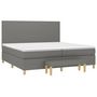 Voir la diapositive 3 : VIDAXL Sommier a lattes de lit avec matelas Gris fonce 200x200cm Tissu