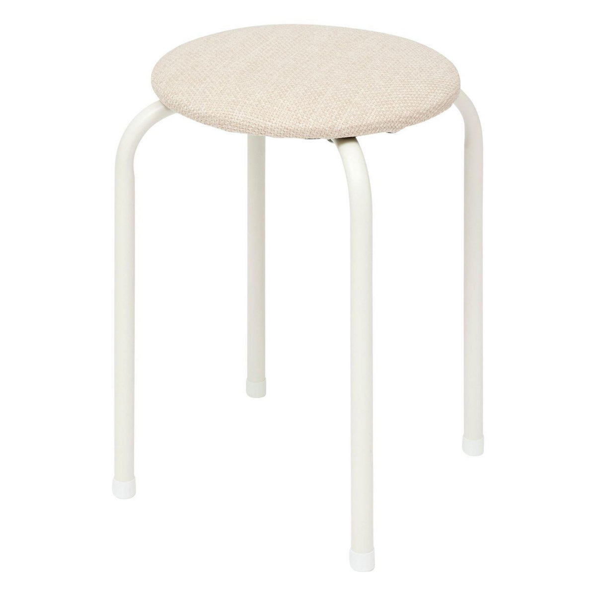 FIVE Tabouret d'appoint en métal et tissu chiné FLEXY