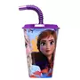 Disney La Reine des Neiges Gobelet avec paille La Reine des Neiges reutilisable verre plastique
