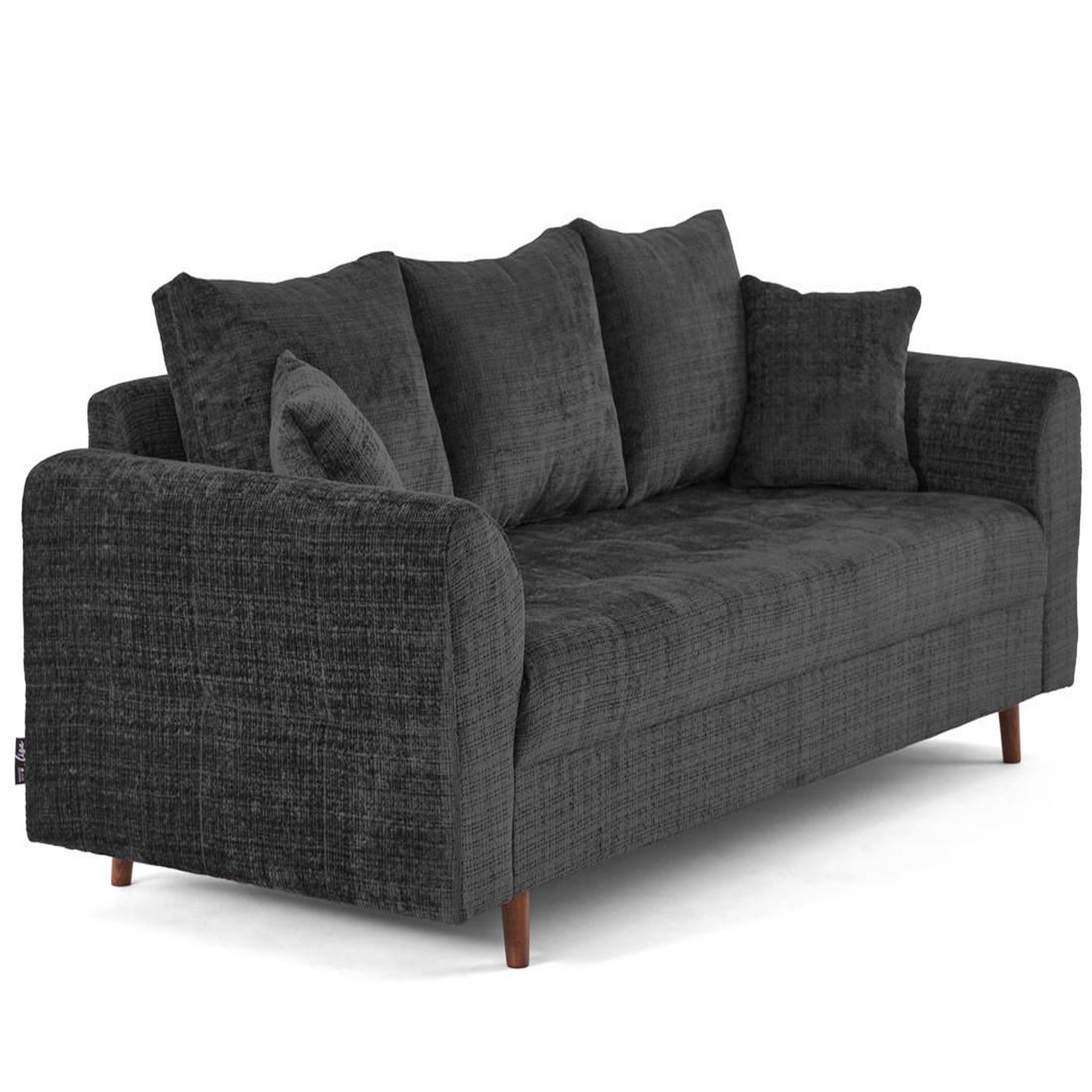 Voir la diapositive 4 : LISA DESIGN Rune - canapé droit 3 places en velours texturé
