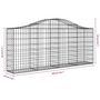 Voir la diapositive 6 : VIDAXL Panier de gabions arque 200x30x80/100 cm Fer galvanise