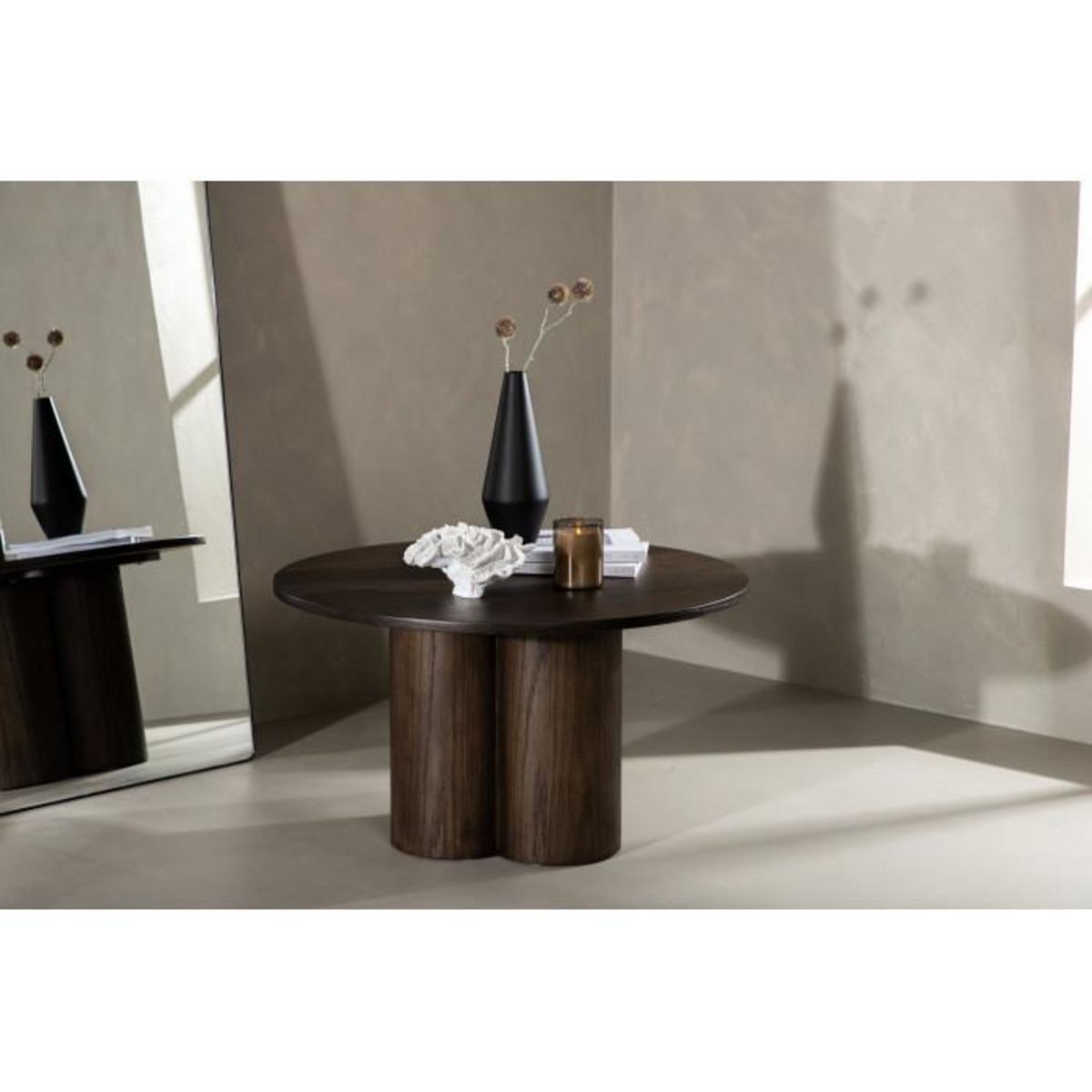 Paris Prix Table Basse Ronde  Olivia  80cm Marron