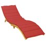 Voir la diapositive 3 : VIDAXL Coussin de chaise longue rouge 200x70x3 cm tissu oxford