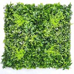 Mur végétal artificiel - Modèle fleur blanche - Dimensions : 100 x 100 cm
