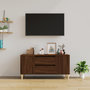 Voir la diapositive 3 : VIDAXL Meuble TV Chene marron 102x44,5x50 cm Bois d'ingenierie