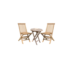 Chalet & jardin Ensemble de jardin en bois - 2 chaises pliantes + table basse octogonale pliante