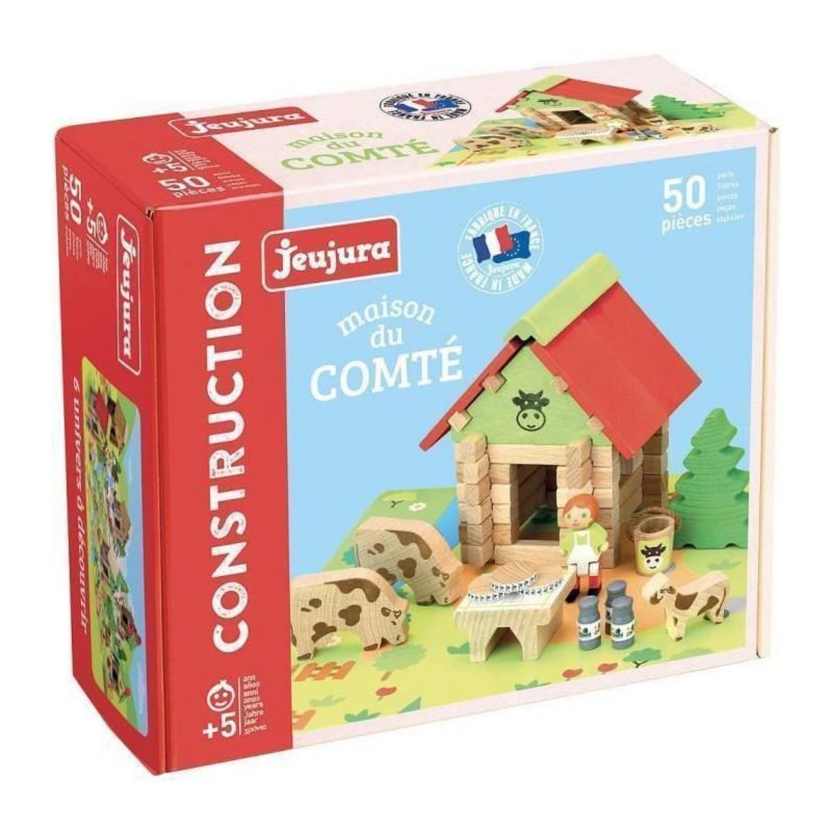 JeuJura Jeu de construction Jeujura La Maison du Comté Bois naturel