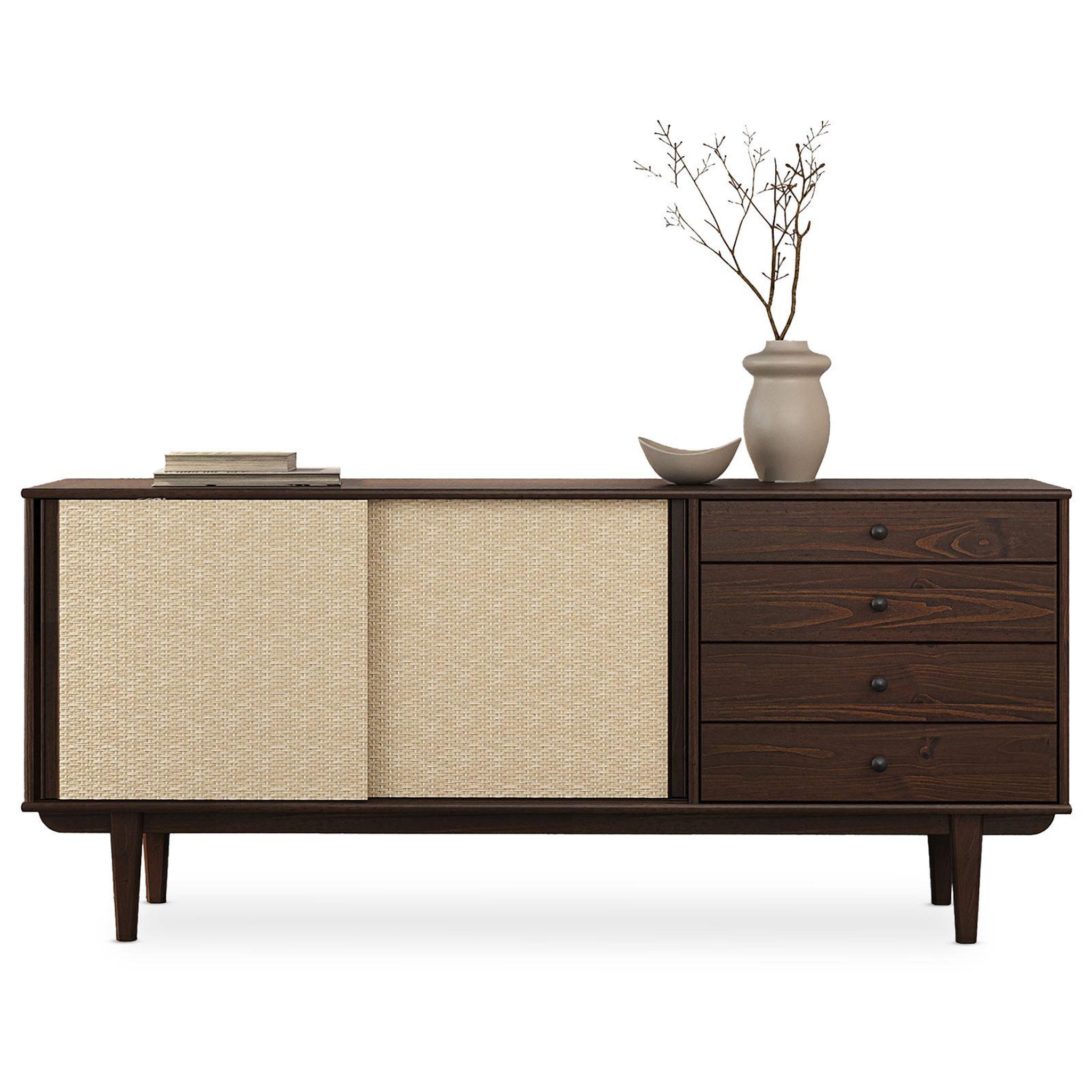 Voir la diapositive 1 : IDIMEX Buffet SIMONA L 175 cm en bois massif