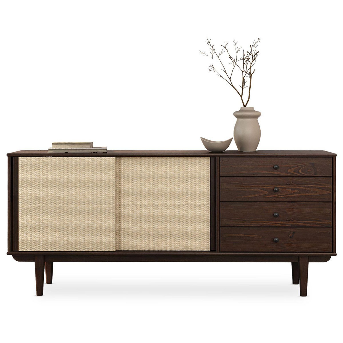 IDIMEX Buffet SIMONA L 175 cm en bois massif
