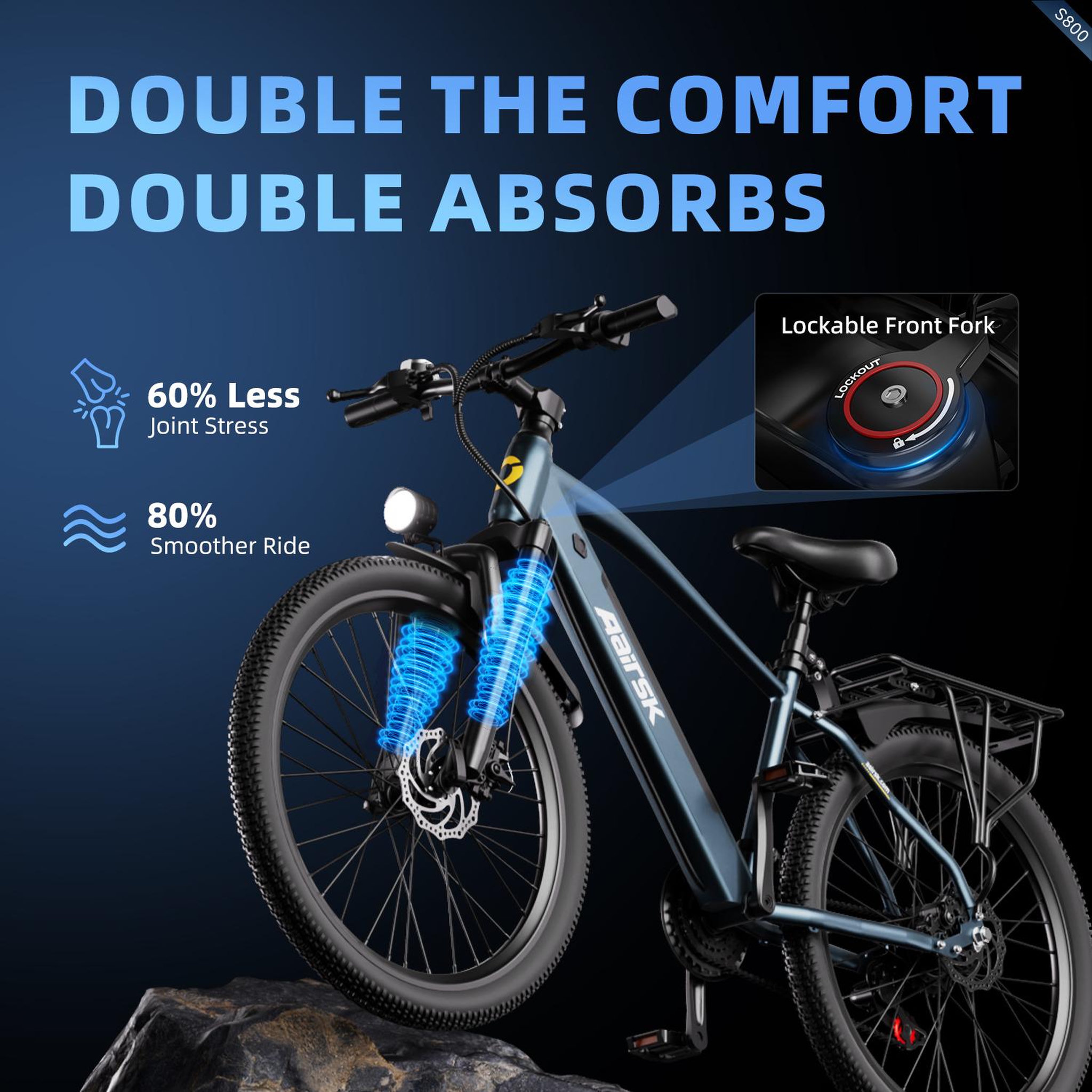Voir la diapositive 6 : AAIRSK Vélo électrique aairsk s800, batterie amovible 36 v 13 ah