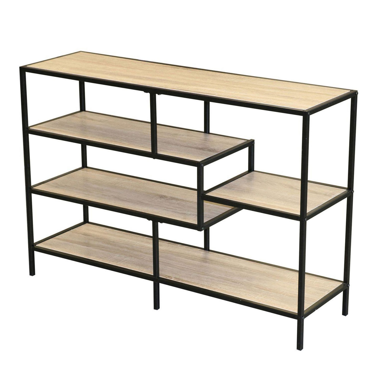 TOILINUX Bibliothèque Colorado 5 Etagères - Métal et Bois