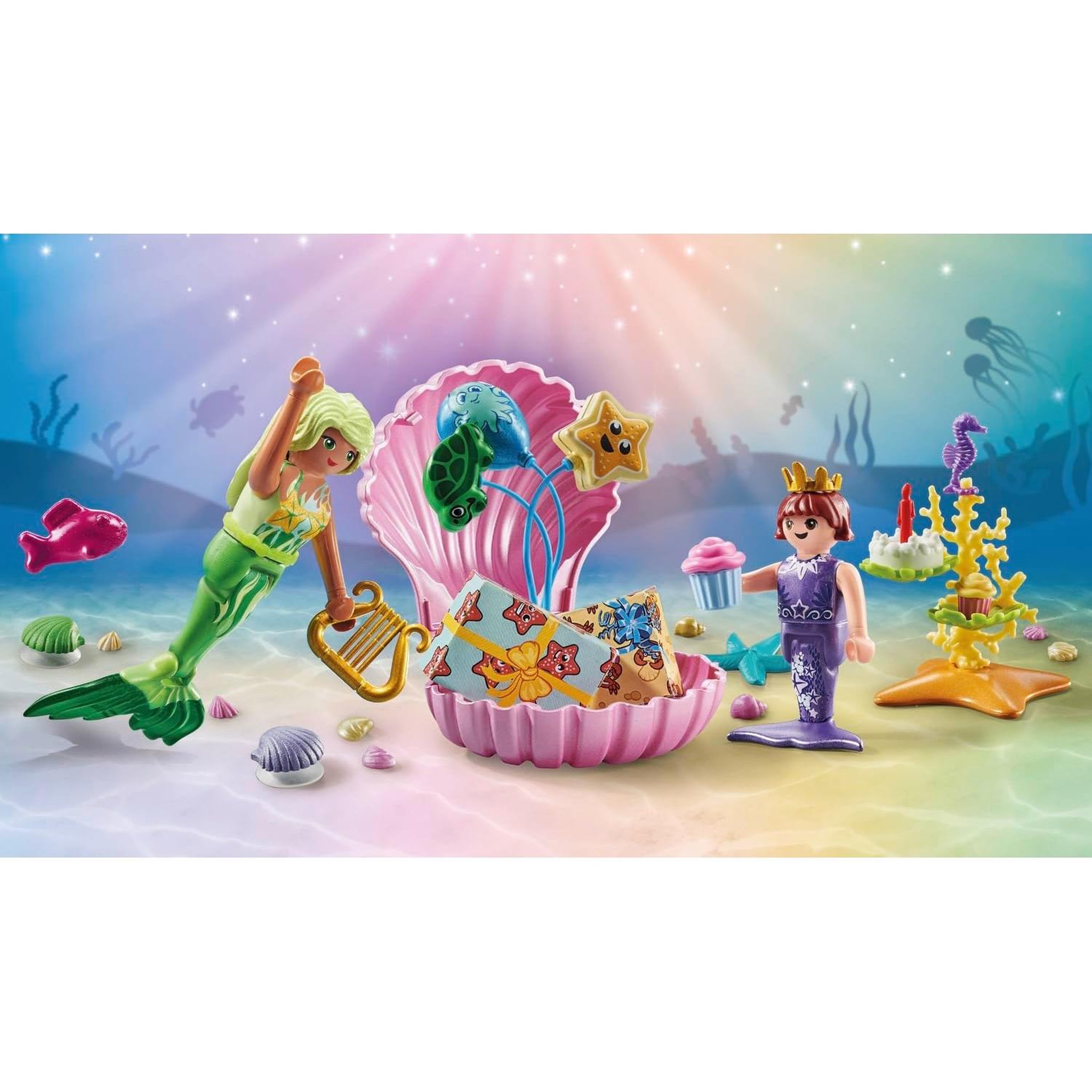 Voir la diapositive 3 : PLAYMOBIL Sirènes et décorations de fête - Princess Magic