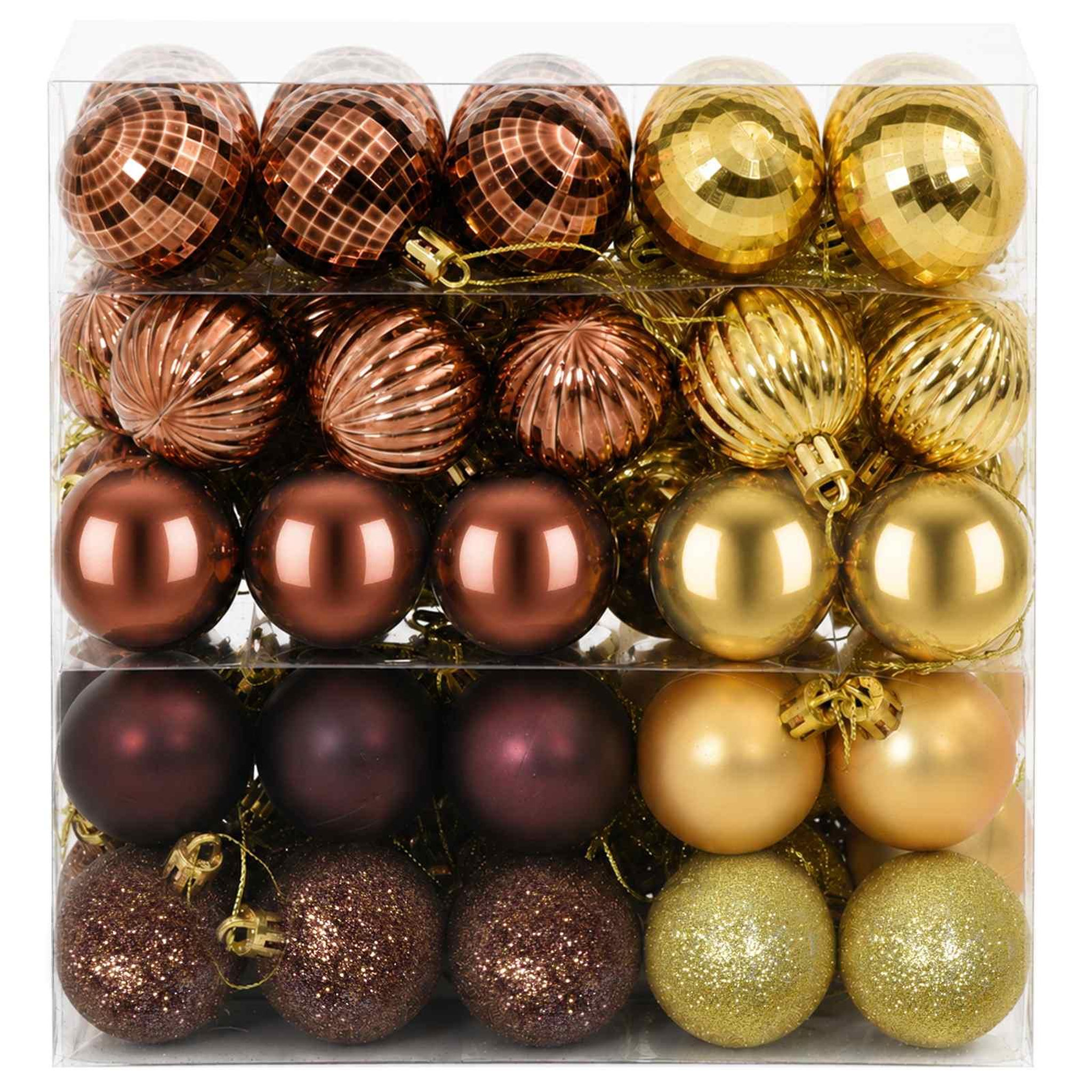 Voir la diapositive 4 : VIDAXL Ensemble de boules de Noël 100 pc Marron et or 4 cm Polystyrene