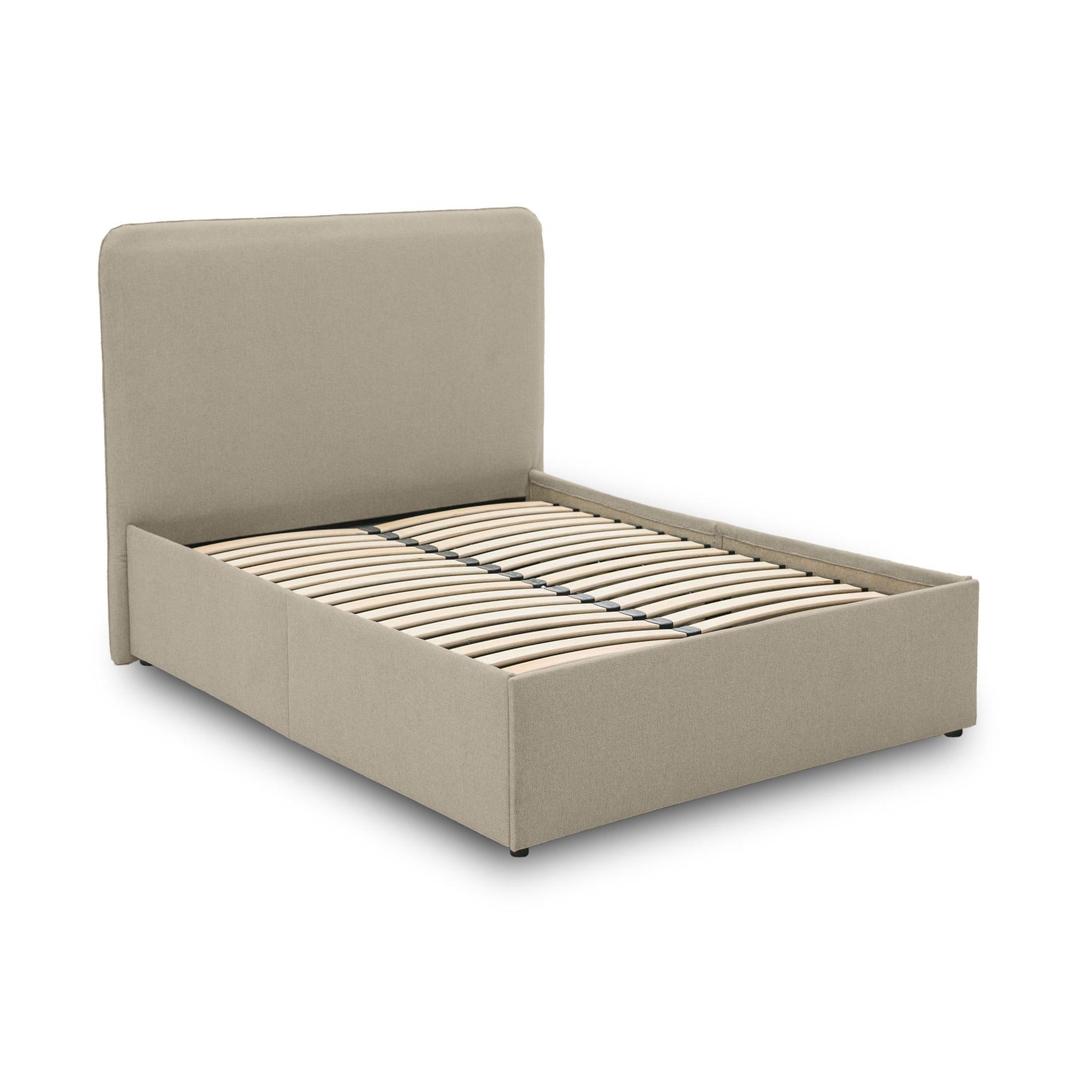 Voir la diapositive 6 : BEST MOBILIER Goyave - lit coffre - 140x190 - en tissu - sommier inclus