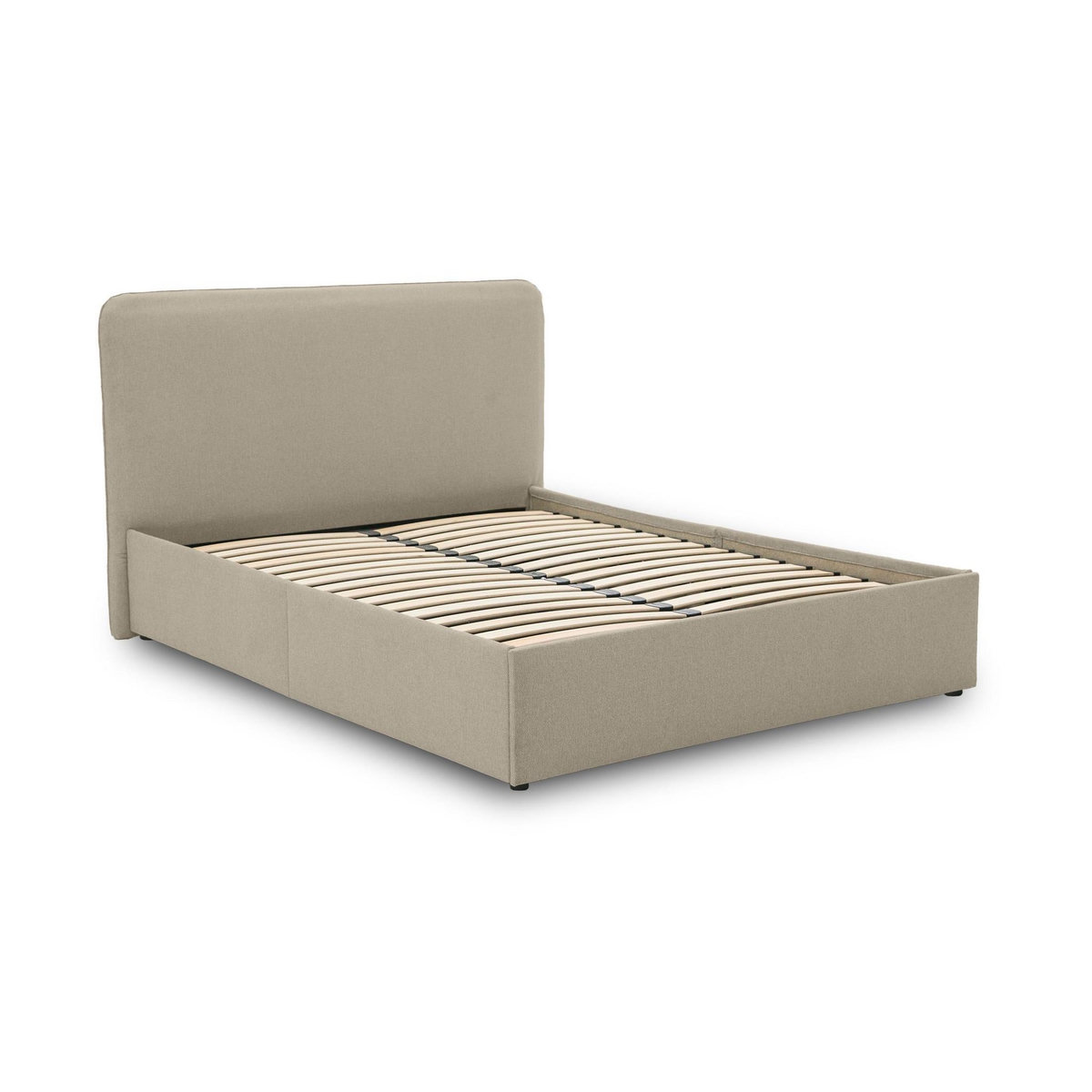 BEST MOBILIER Goyave - lit coffre - 140x190 - en tissu - sommier inclus