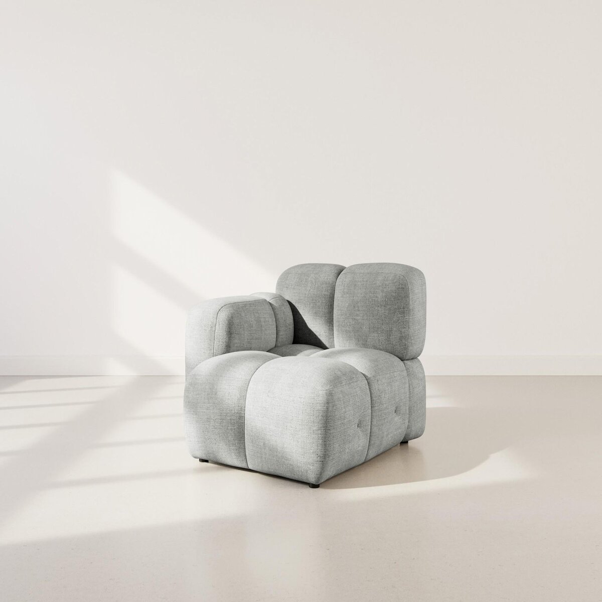 LISA DESIGN Grace - module d'assise gauche en velours texturé