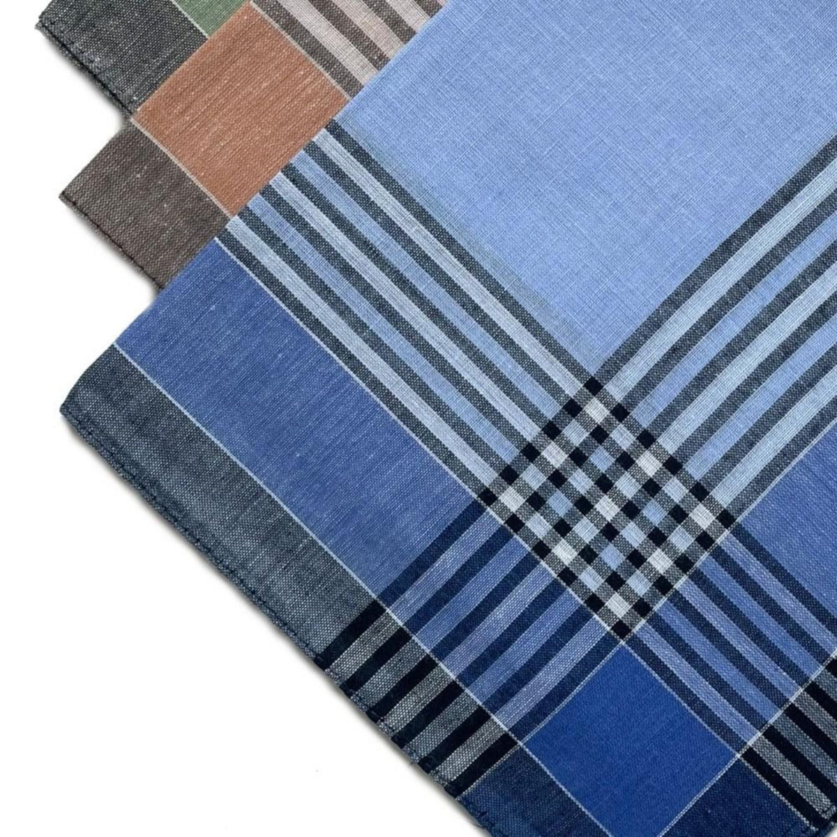 VANDERSICKEL Lot de 12 mouchoirs Homme 38x38cm 100% coton