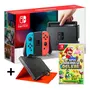 NINTENDO Console Nintendo Switch Joy-Con Néon + New Super Mario Bros U. Deluxe + Powerbank avec étui de protection Nintendo Switch