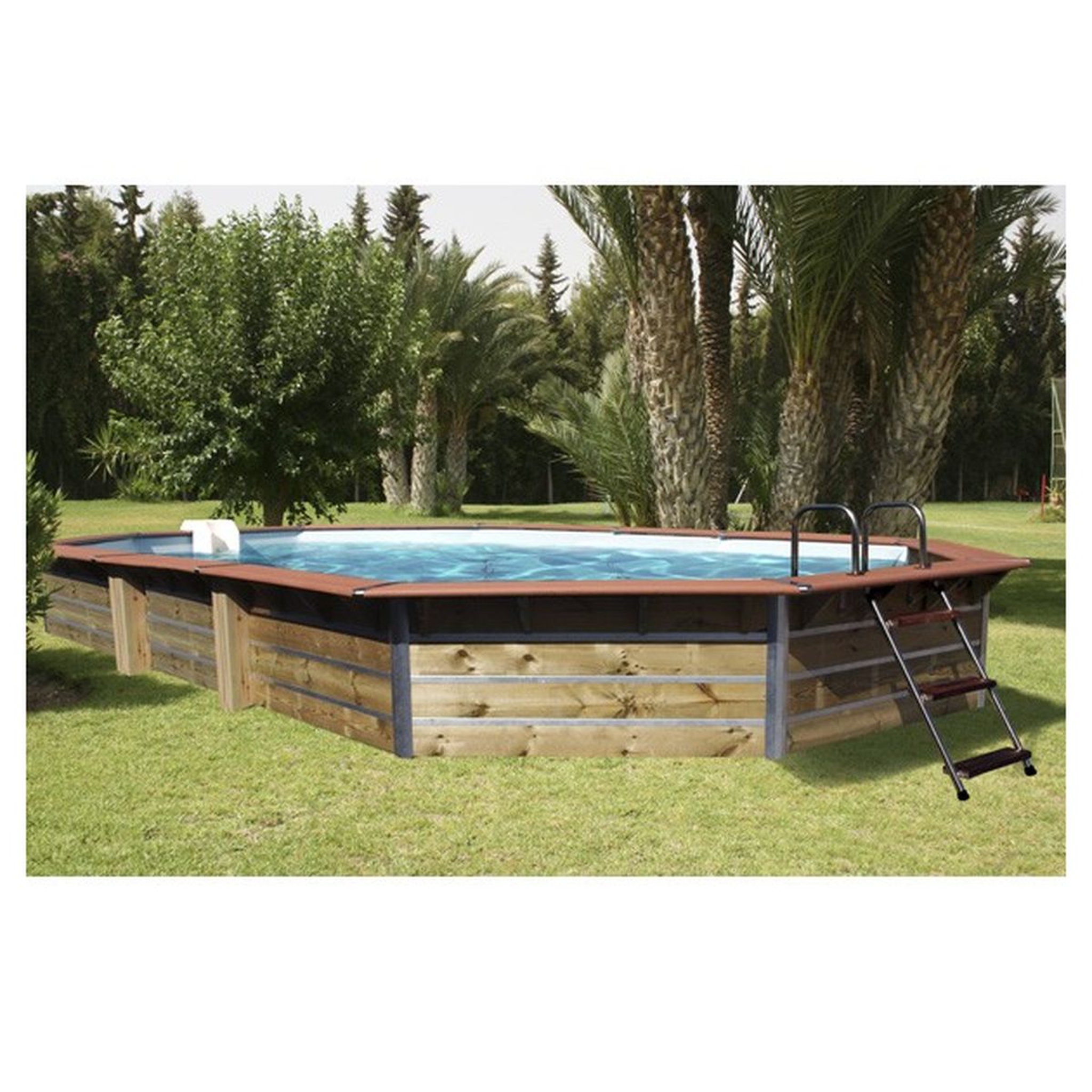 WATERCLIP Piscine en bois longitudinale 730x420x129 SIAYAN