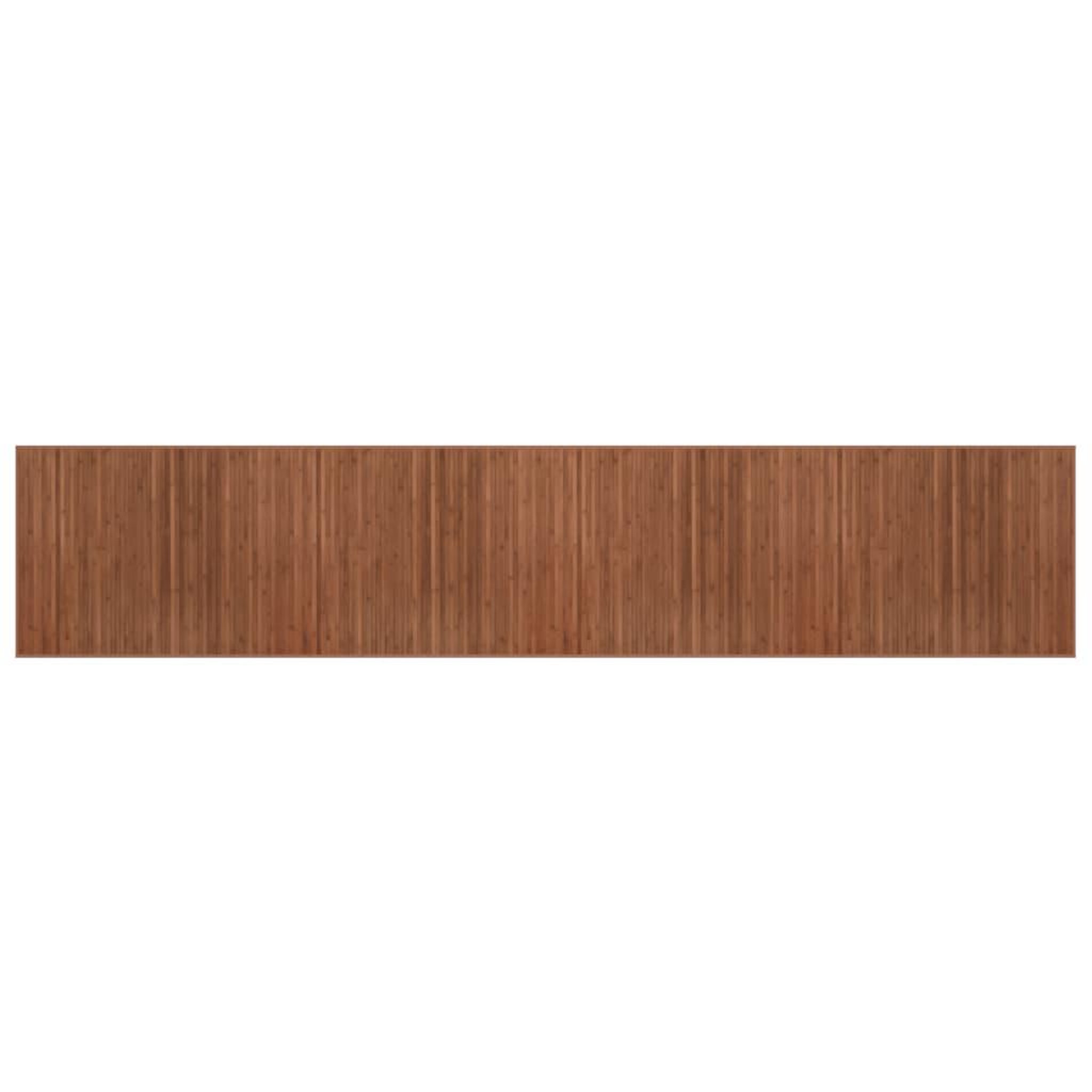 Voir la diapositive 2 : VIDAXL Tapis rectangulaire marron 80x400 cm bambou
