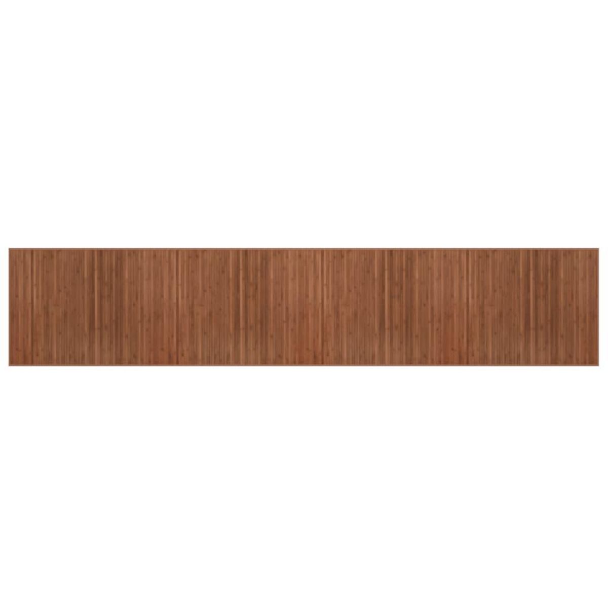 VIDAXL Tapis rectangulaire marron 80x400 cm bambou
